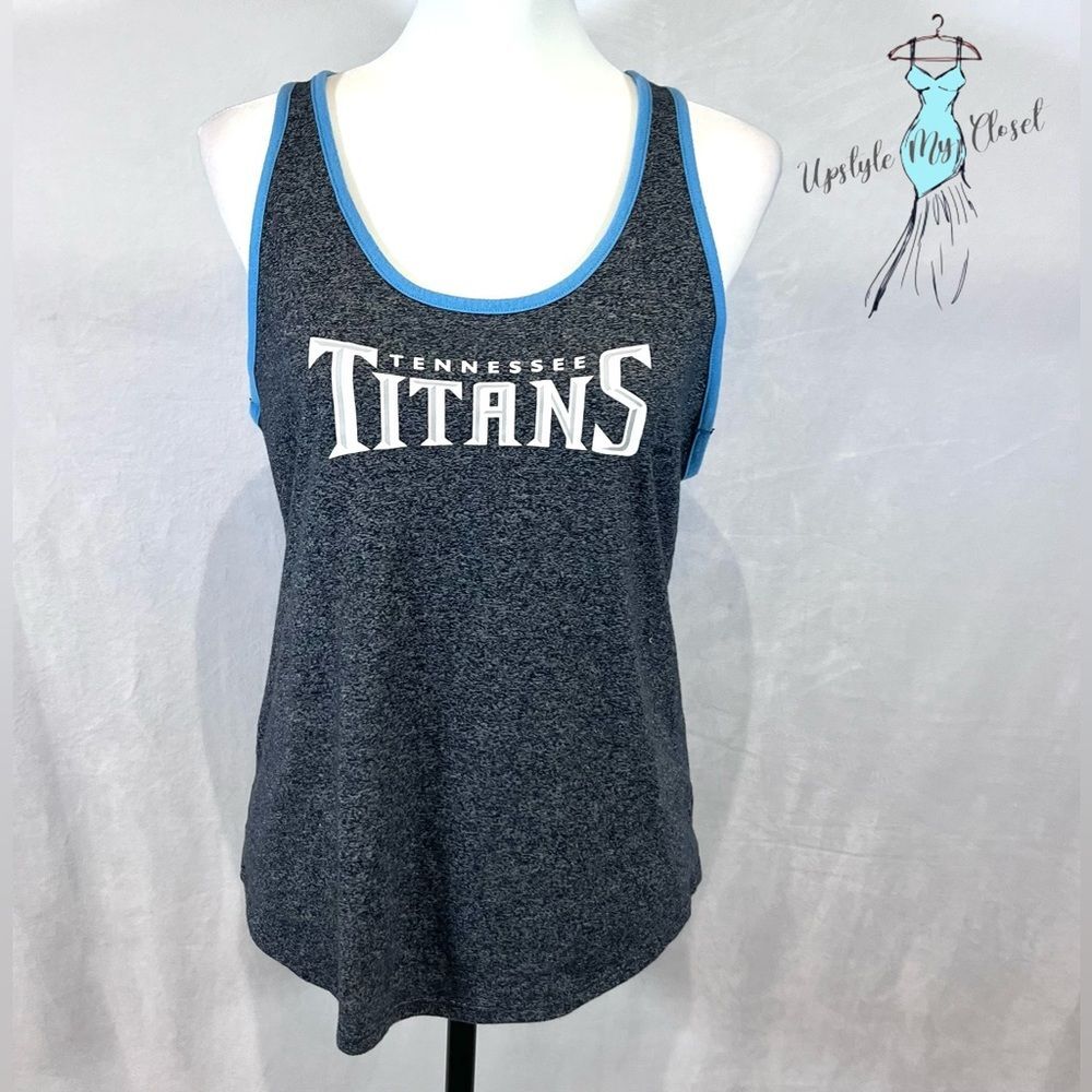The Nike Tee Tennessee Titans heather gray tank top size large
